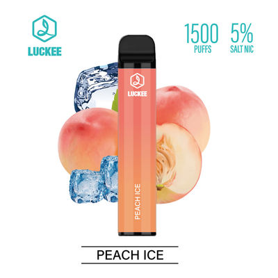 Non Rechargecable Fruit Flavored Disposable Vapes 1500 Puffs 5ml E Liquid 5% Salt Nic